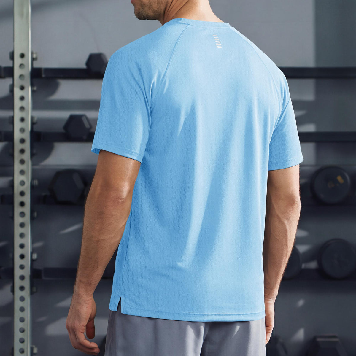 Men's Quick Dry Short Sleeve Athletic Shirt Breathable Mesh Workout Top