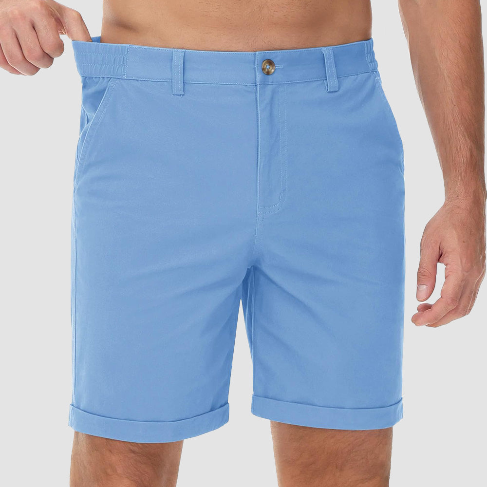 Men's Classic Stretch Chino Shorts with Pockets