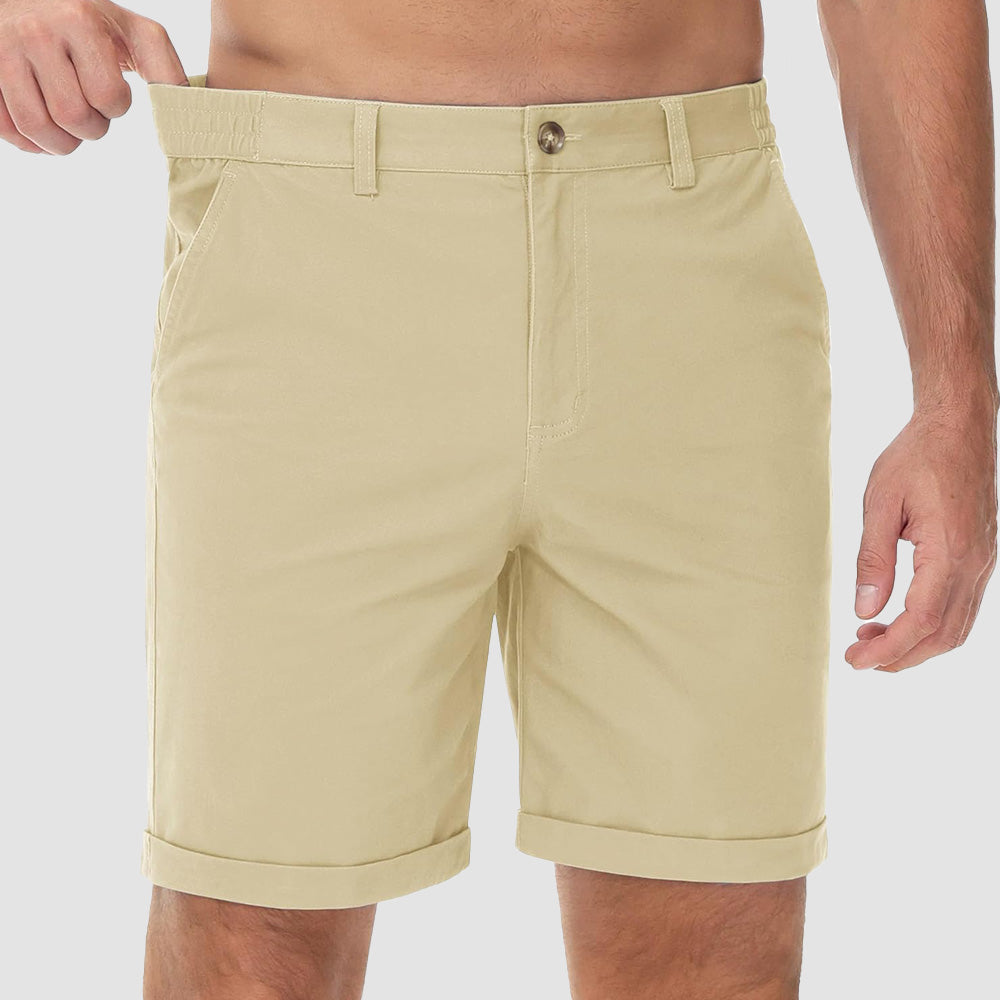 Men's Classic Stretch Chino Shorts with Pockets