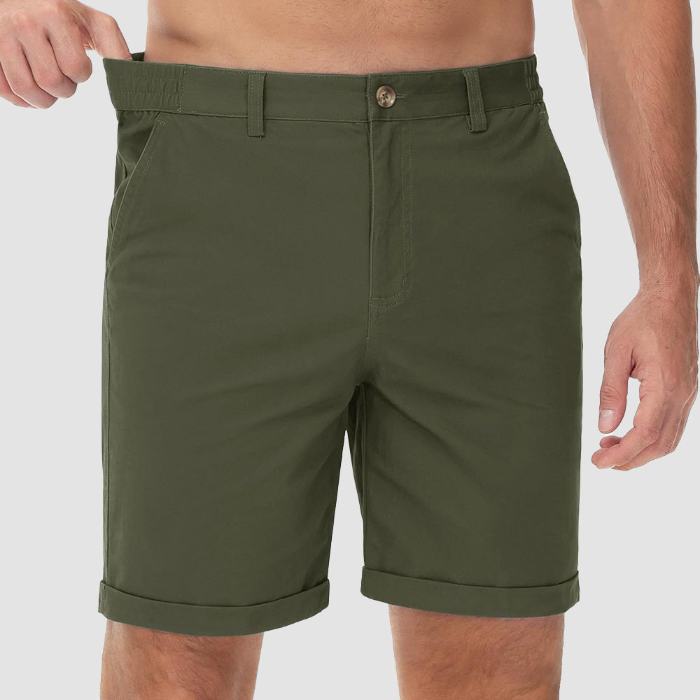 Men's Classic Stretch Chino Shorts with Pockets