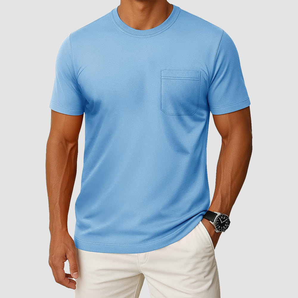 Men's Pocket T-Shirt UPF 50+ Lightweight Summer Crewneck