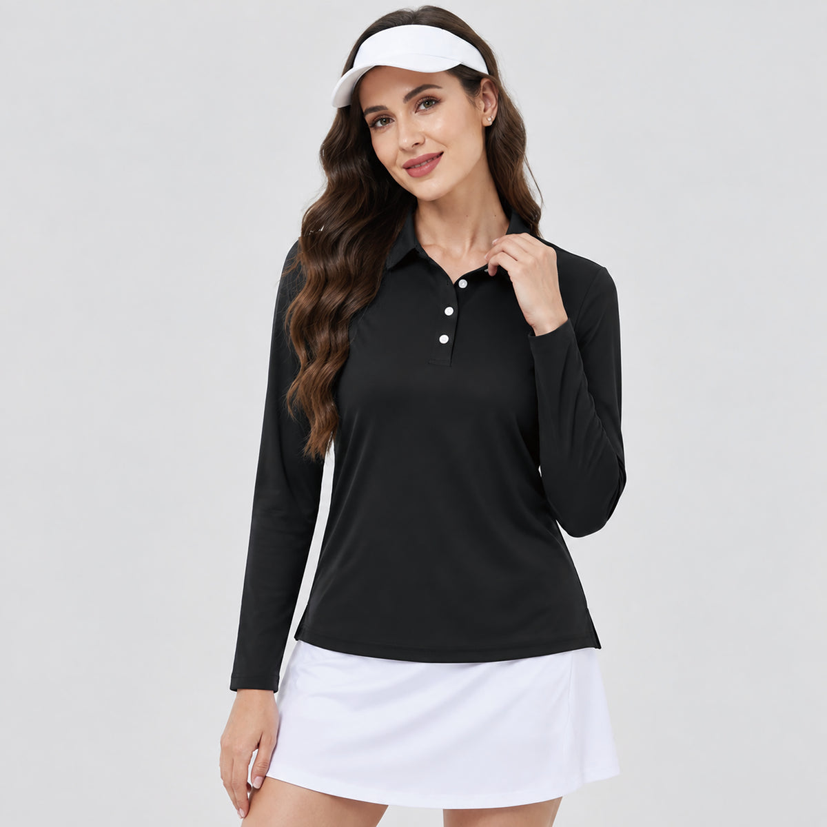 Women's UPF 50 Long Sleeve GolF Shirt Quick Dry Golf Hiking Top