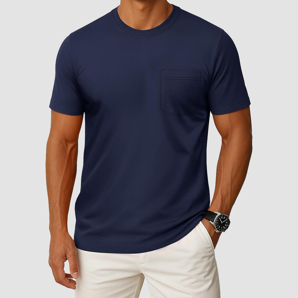 Men's Pocket T-Shirt UPF 50+ Lightweight Summer Crewneck
