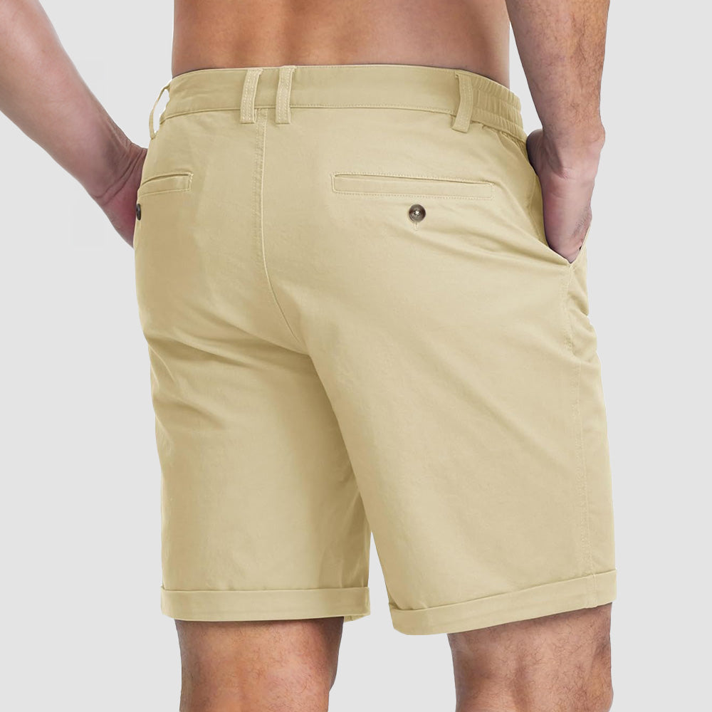 Men's Classic Stretch Chino Shorts with Pockets