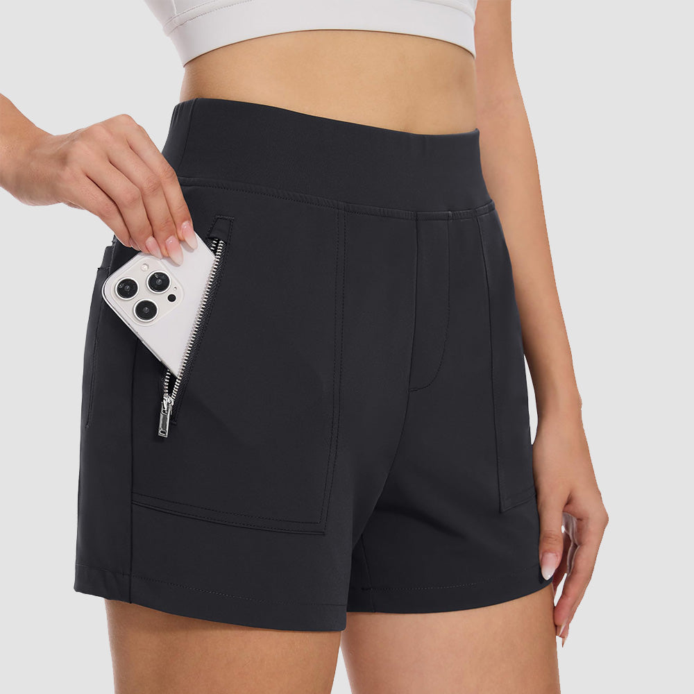 Women's 4 inch High Waisted Hiking Shorts - Quick Dry Golf Shorts