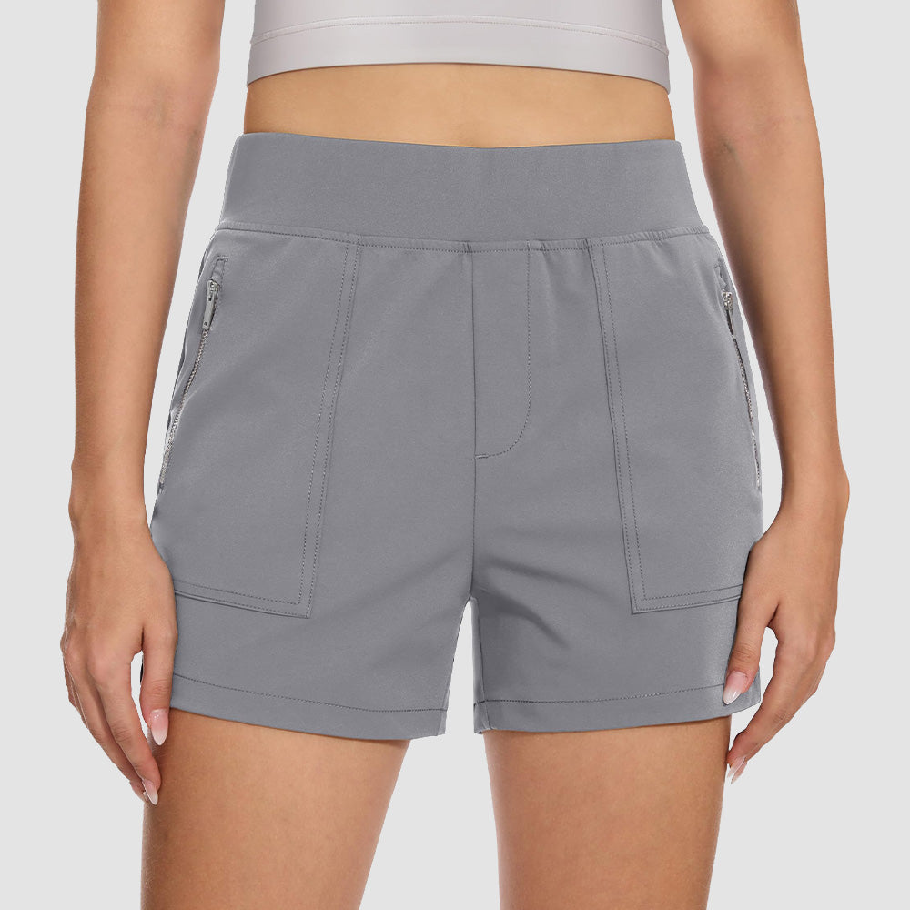 Women's 4 inch High Waisted Hiking Shorts - Quick Dry Golf Shorts