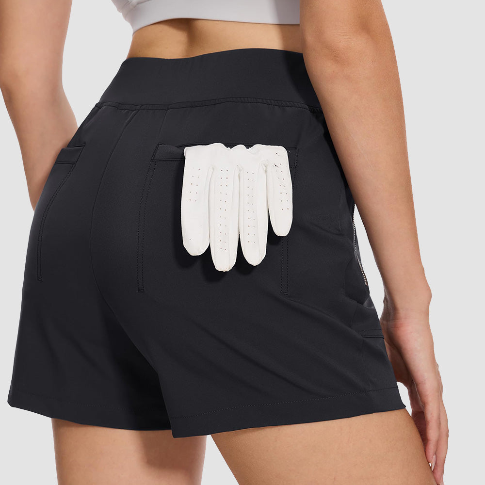 Women's 4 inch High Waisted Hiking Shorts - Quick Dry Golf Shorts