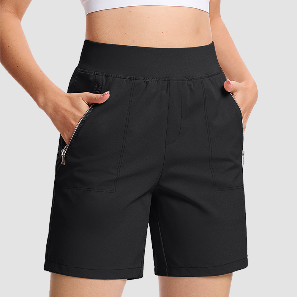 Women's High Waisted Hiking Shorts - Quick Dry Golf Shorts