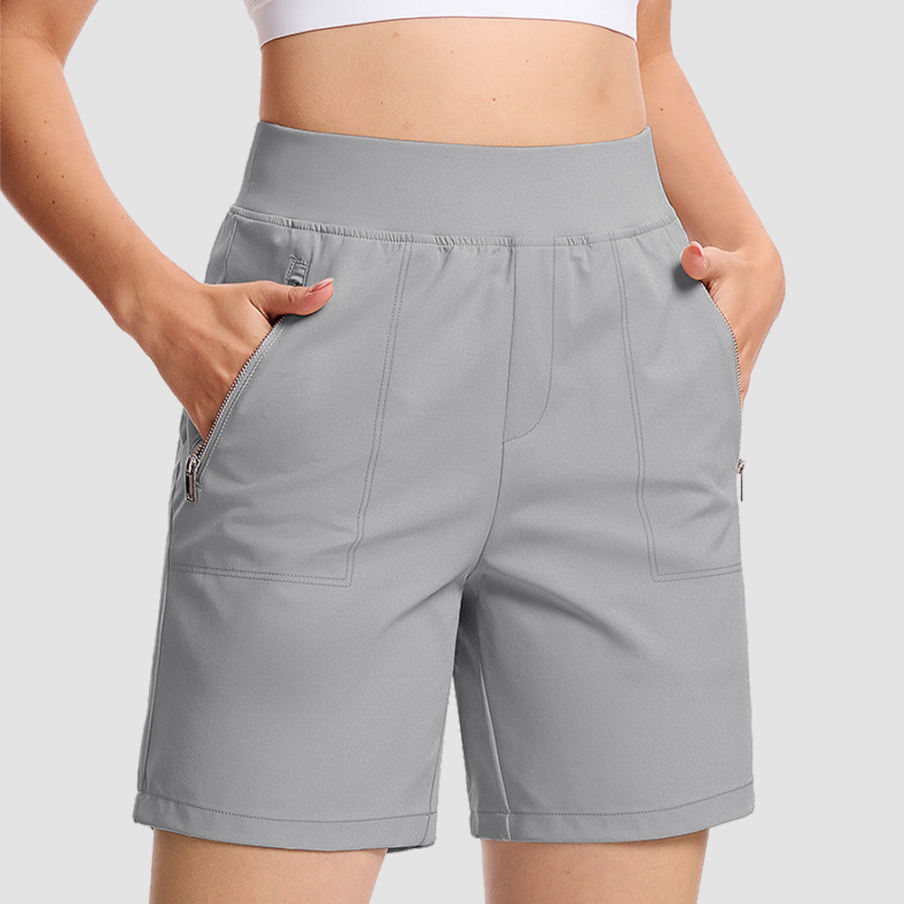 Women's High Waisted Hiking Shorts - Quick Dry Golf Shorts