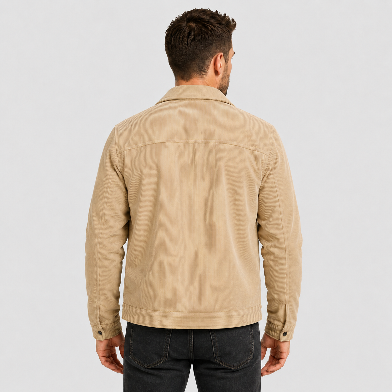 Men's Sherpa-Lined Corduroy Winter Jacket