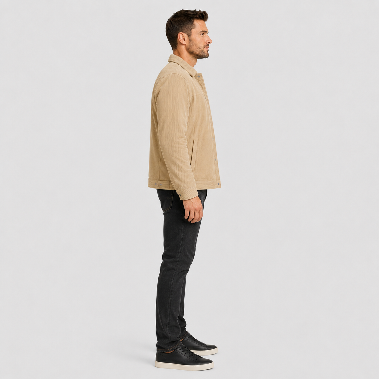 Men's Sherpa-Lined Corduroy Winter Jacket