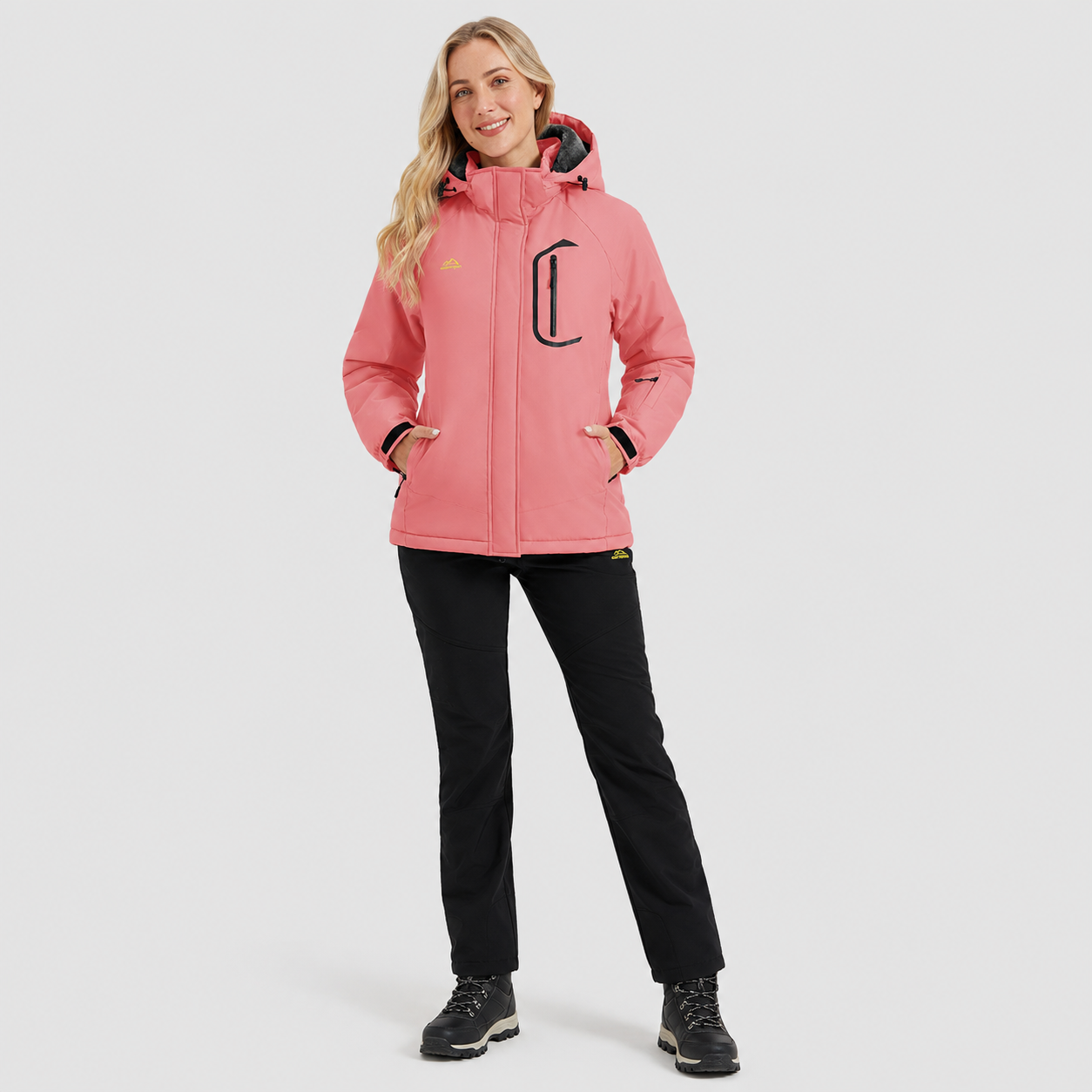 Women's Waterproof Ski Jacket - Insulated Winter Snow Coat with Hood