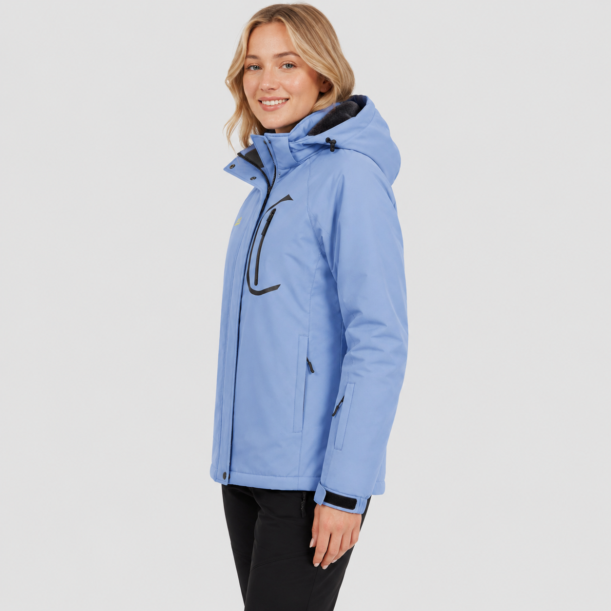 Women's Waterproof Ski Jacket - Insulated Winter Snow Coat with Hood