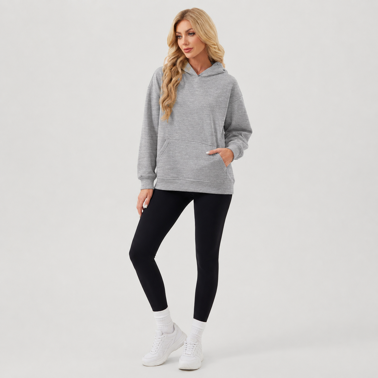 Women's Oversized Fleece Hoodie - Soft Pullover Sweatshirt with Kangaroo Pocket