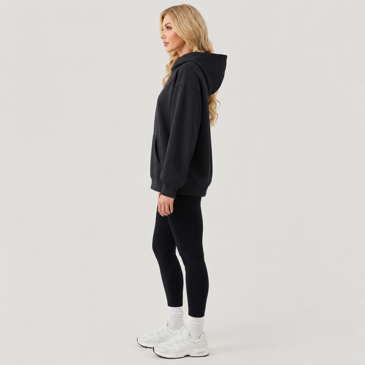 Women's Oversized Fleece Hoodie - Soft Pullover Sweatshirt with Kangaroo Pocket