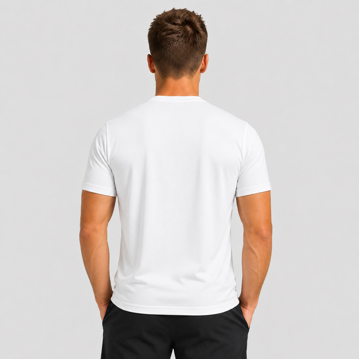 Men's Breathable Mesh Workout T-Shirt – Quick Dry 4-Way Stretch