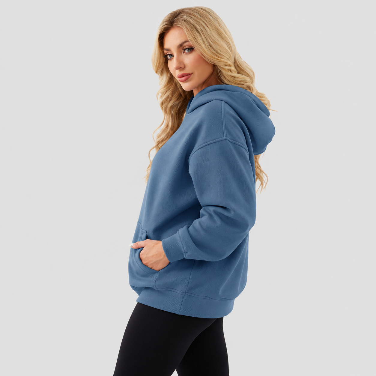 Women's Oversized Fleece Hoodie - Soft Pullover Sweatshirt with Kangaroo Pocket