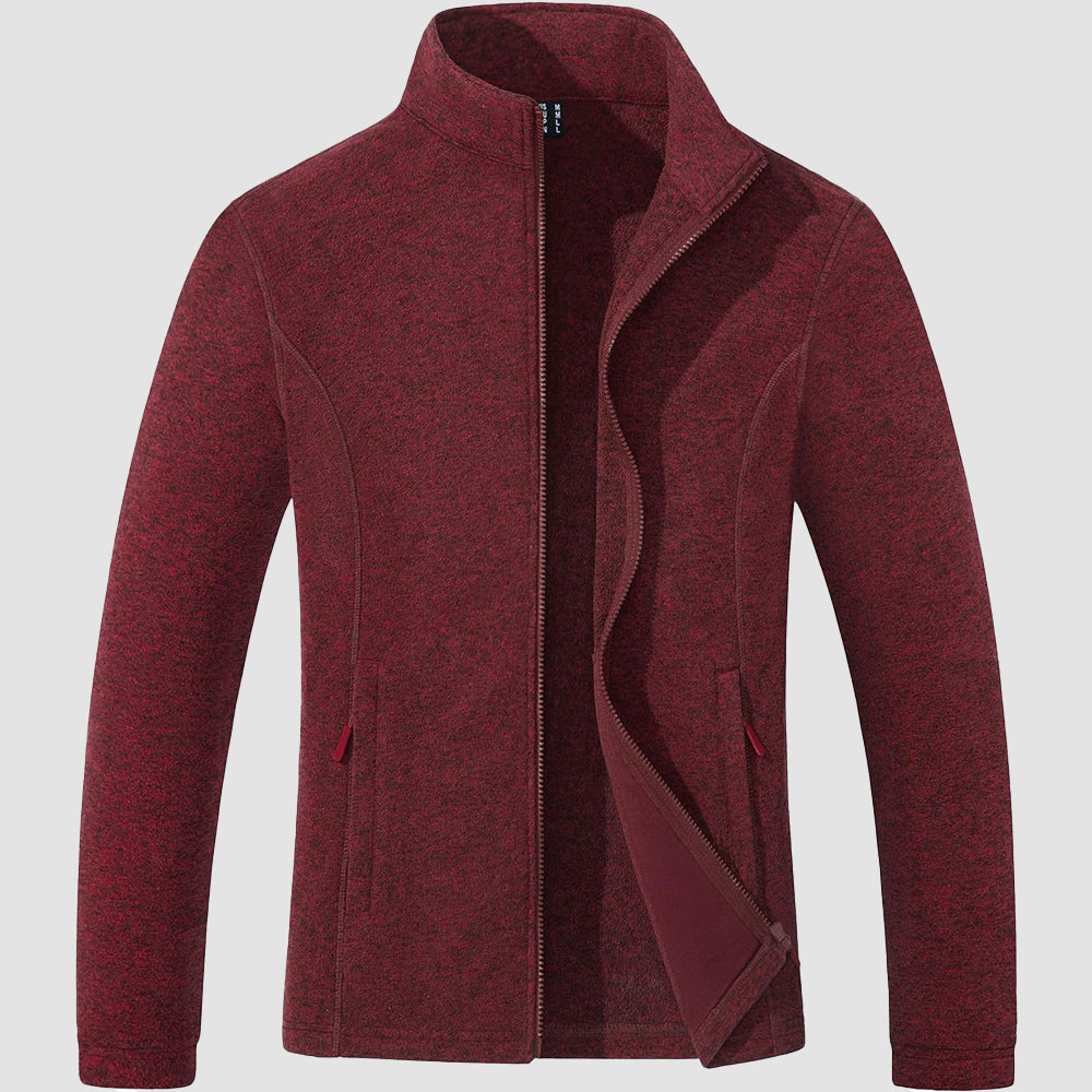 Women's Full Zip Fleece Jacket - Zip Pockets, Warm