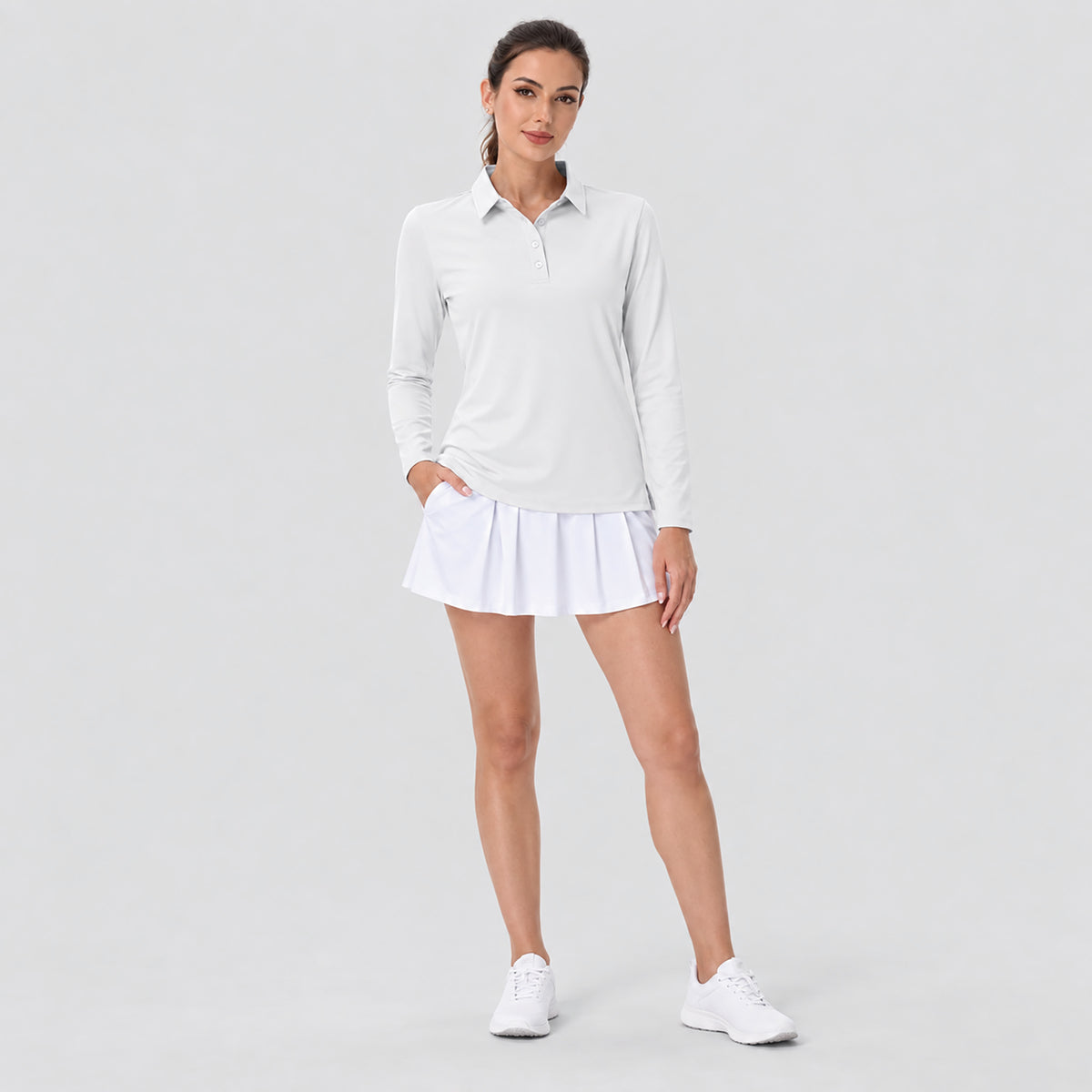 Women's UPF 50 Long Sleeve GolF Shirt Quick Dry Golf Hiking Top