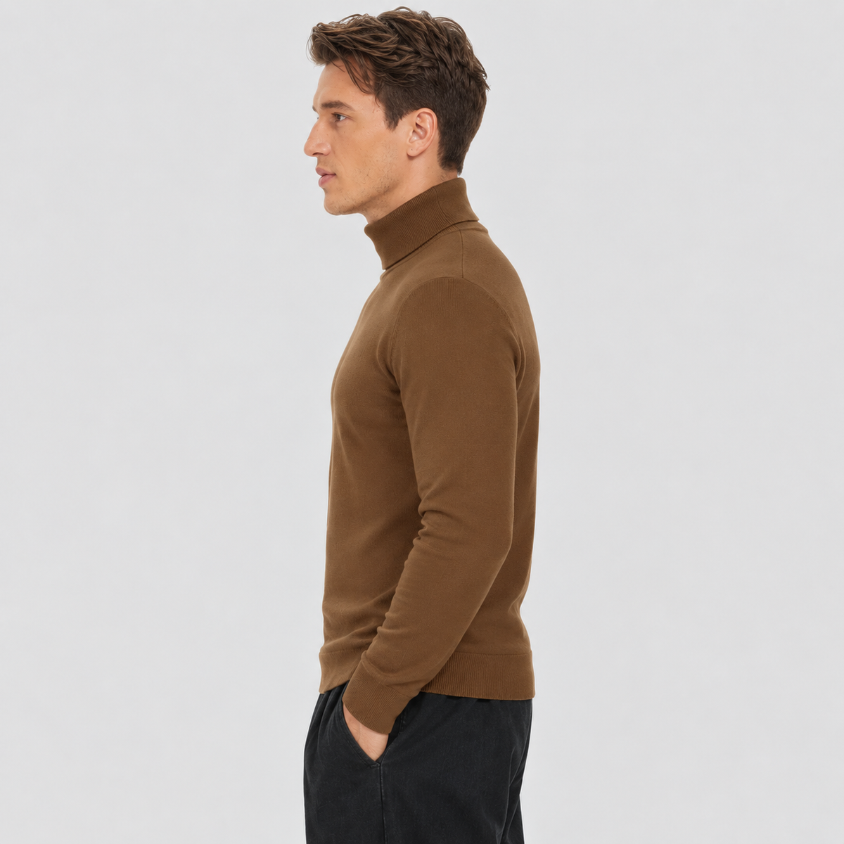 Men's Lightweight Knit Turtleneck Sweater
