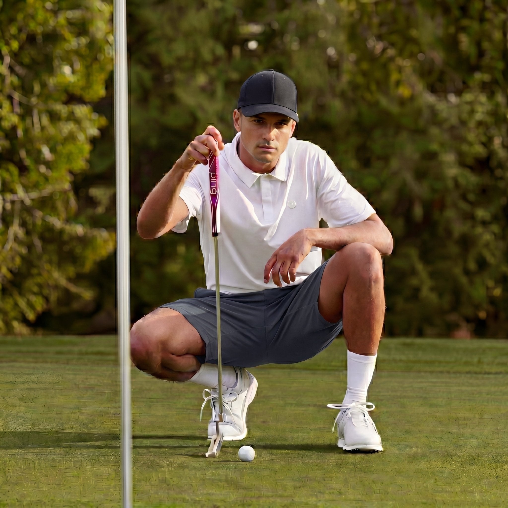 Men's 11" Inseam Golf Shorts - Quick Dry 6 - Pocket Stretch Work Shorts Deep Grey by MAGCOMSEN