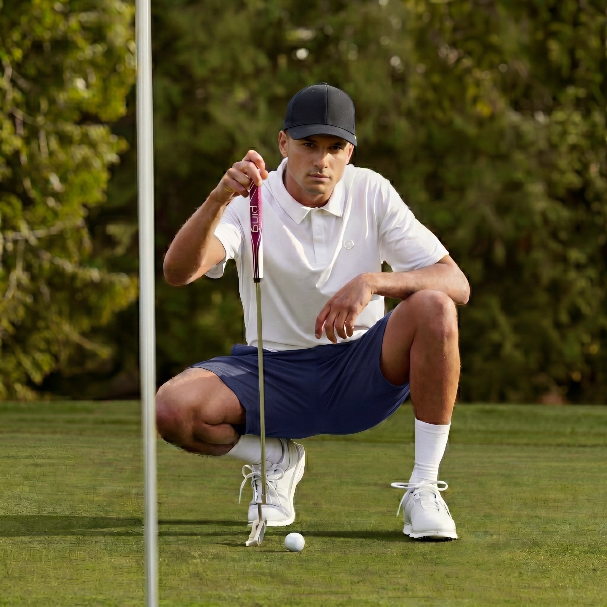 Men's 11" Inseam Golf Shorts - Quick Dry 6 - Pocket Stretch Work Shorts Navy by MAGCOMSEN