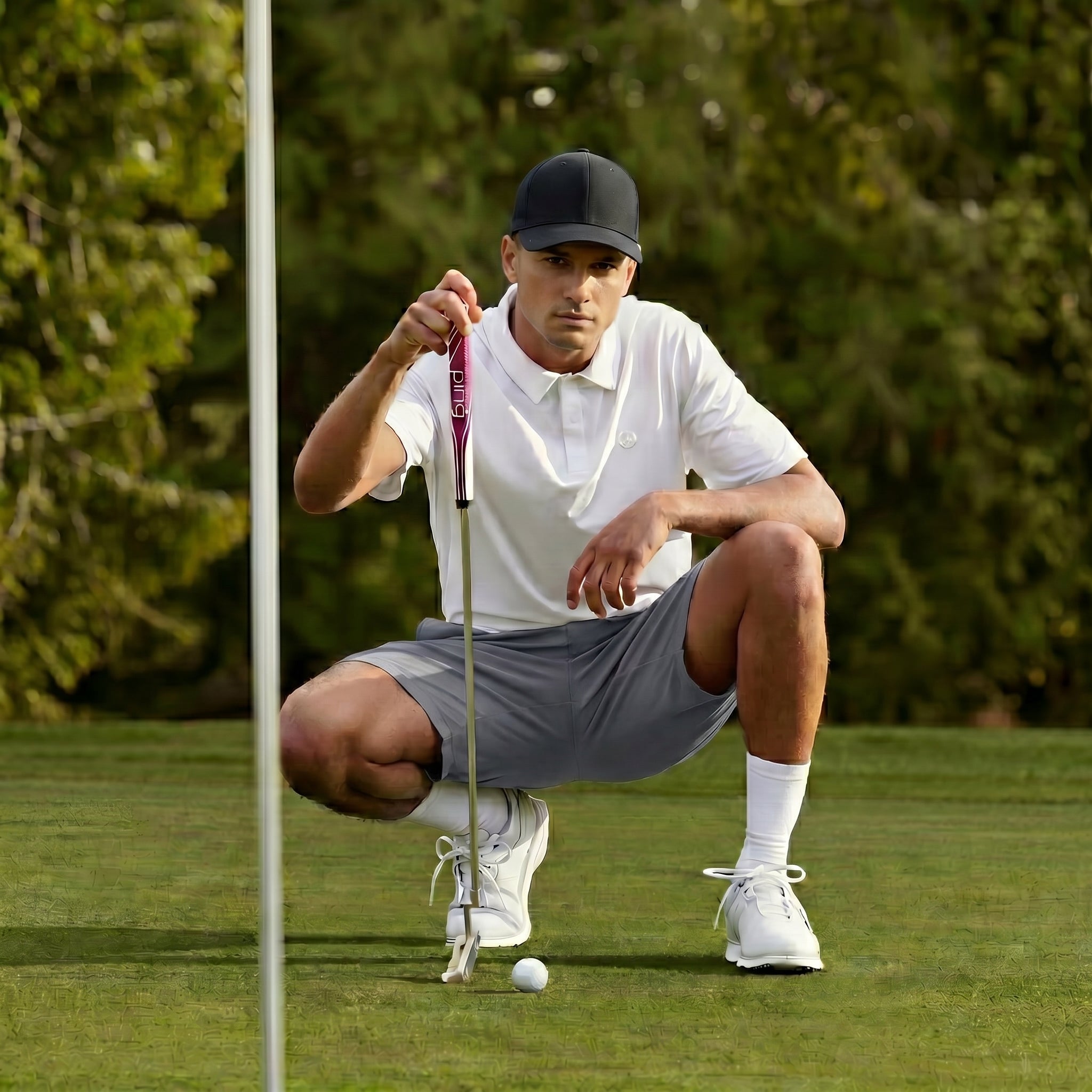 Men's 11" Inseam Golf Shorts - Quick Dry 6 - Pocket Stretch Work Shorts Light Grey by MAGCOMSEN