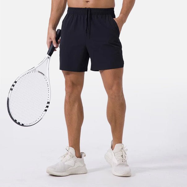 Men's 5 Inch Quick Dry Running Shorts Black by MAGCOMSEN