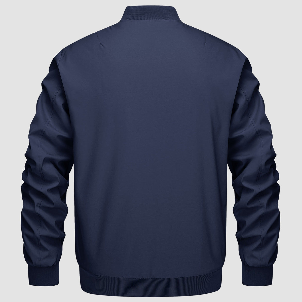 Navy MAGCOMSEN Men's Bomber Jacket – Casual Zip-Up Windbreaker in #Color_Navy
