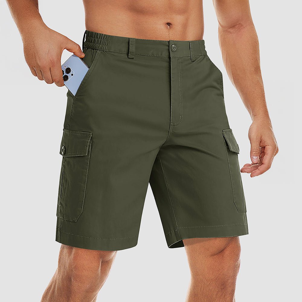 Men's Cargo Shorts Casual Work Shorts Army Green by MAGCOMSEN