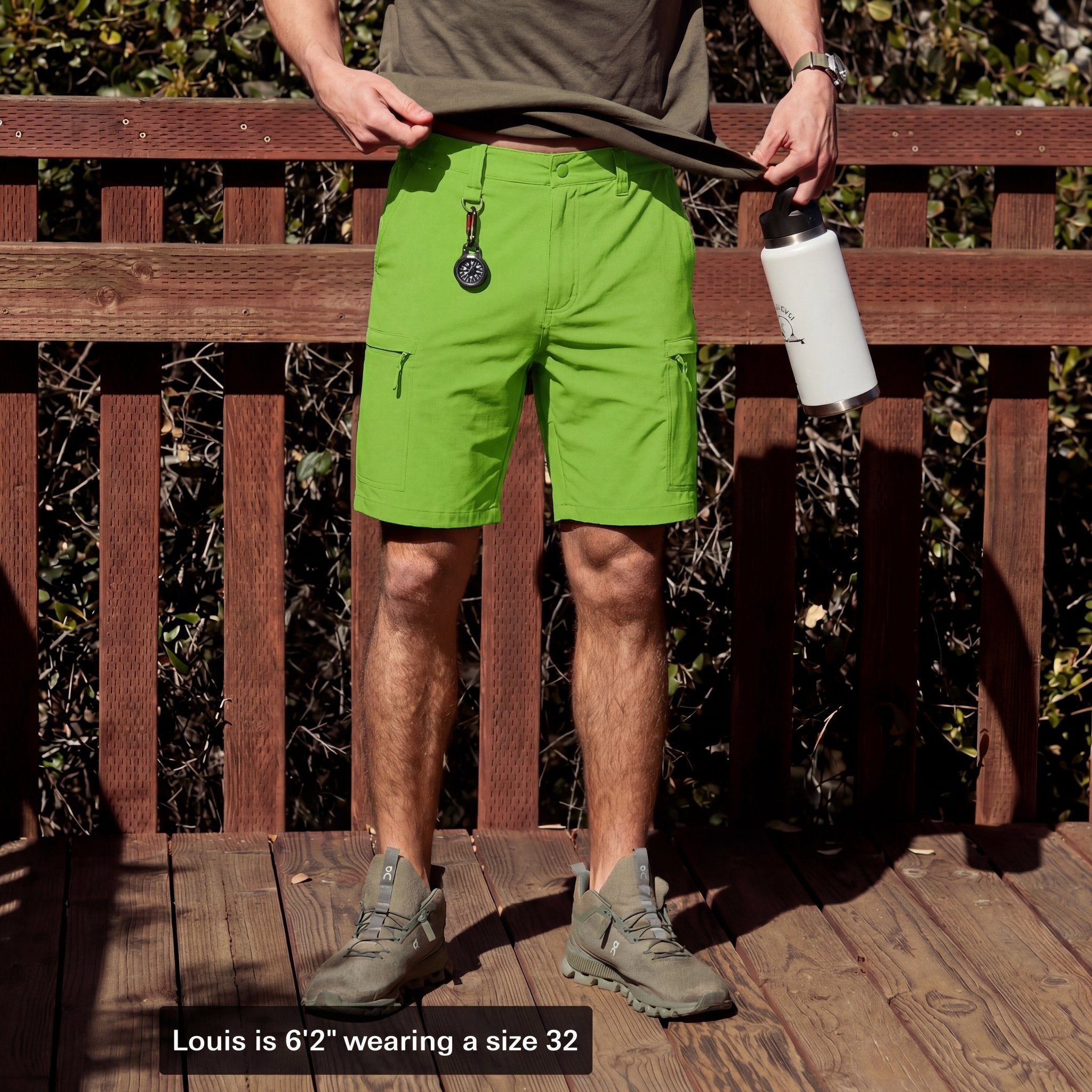 Magcomsen Men's Casual Quick-Dry 5 Pockets Cargo Short Fruit Green by MAGCOMSEN #Color_Fruit Green