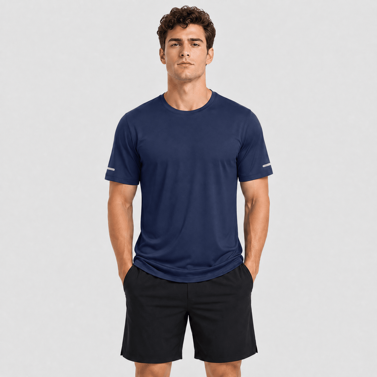 Navy MAGCOMSEN Men's Dry Fit Sun Protection Stretch Training & Sports T-Shirts in #Color_Navy