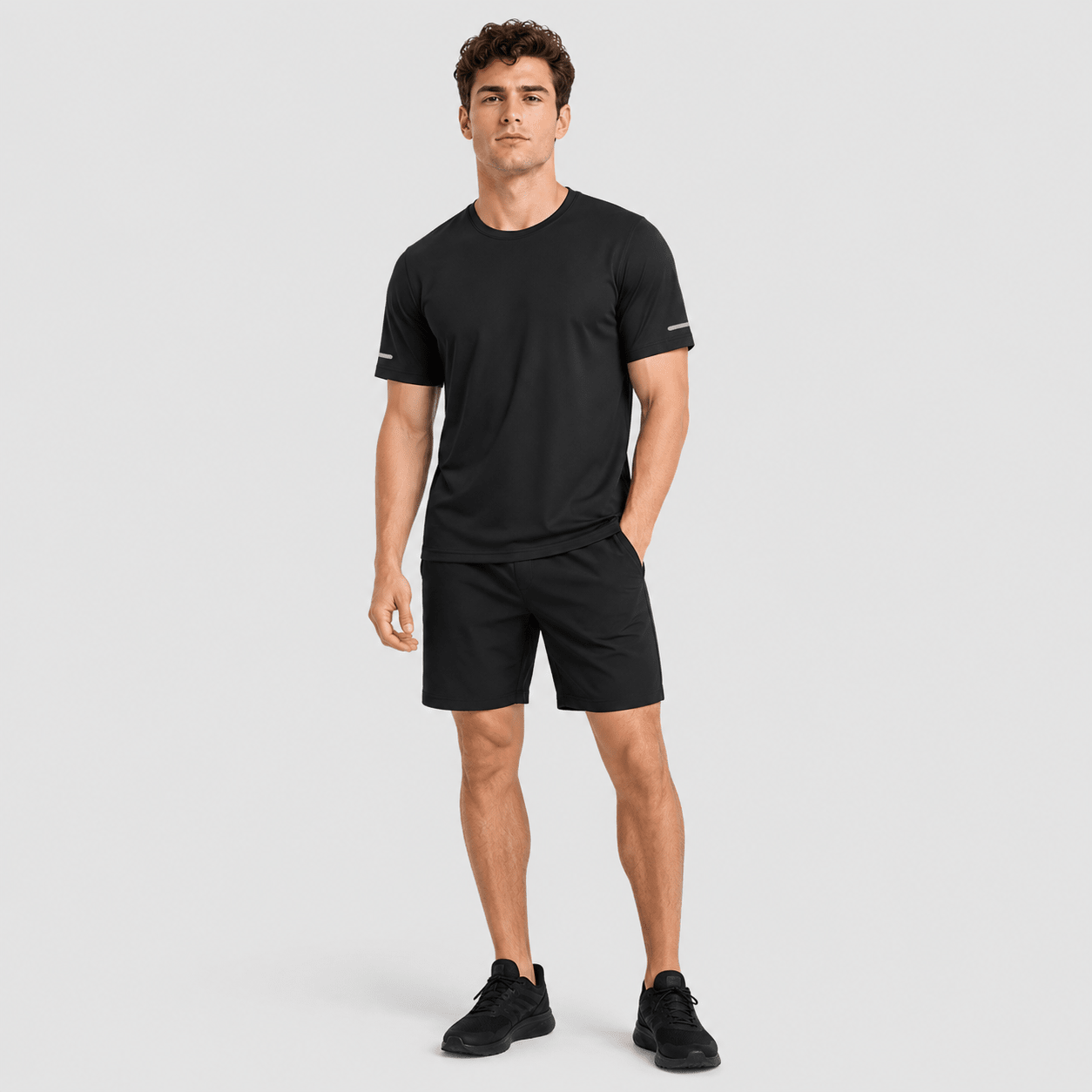 Black MAGCOMSEN Men's Dry Fit Sun Protection Stretch Training & Sports T-Shirts in #Color_Black