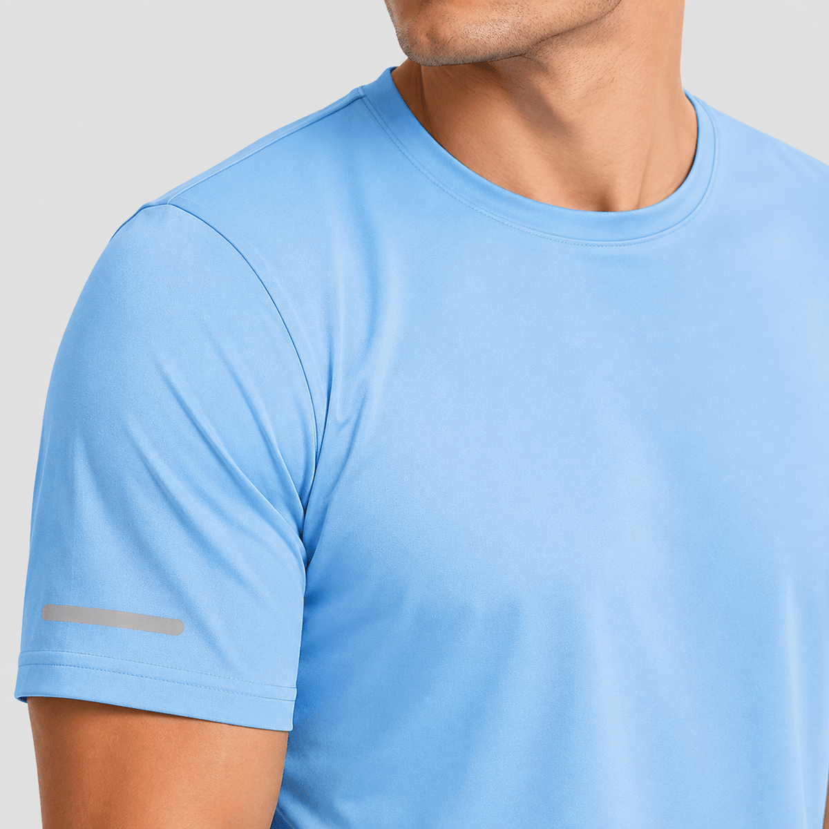 Sky Blue MAGCOMSEN Men's Dry Fit Sun Protection Stretch Training & Sports T-Shirts in #Color_Sky Blue