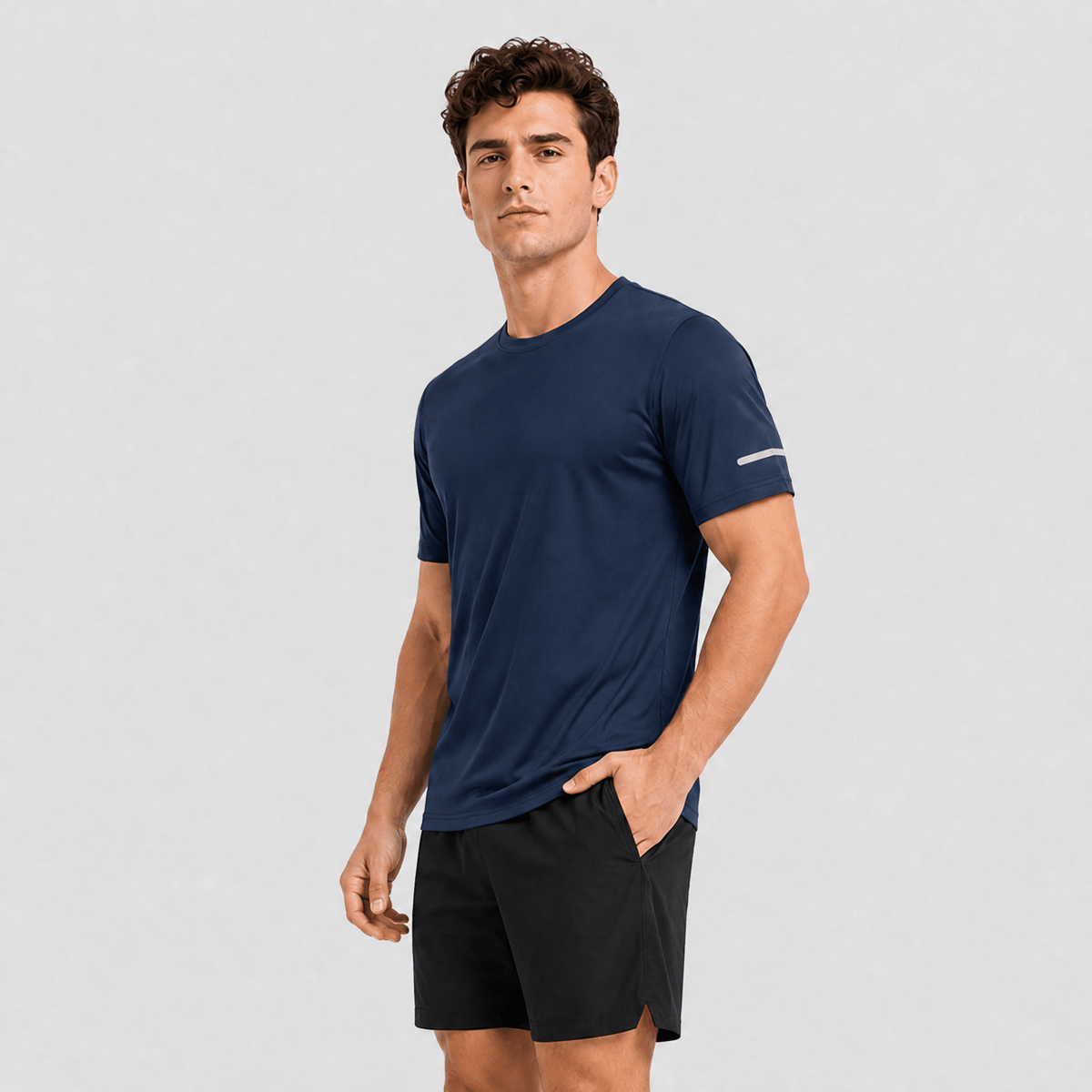 Navy MAGCOMSEN Men's Dry Fit Sun Protection Stretch Training & Sports T-Shirts in #Color_Navy