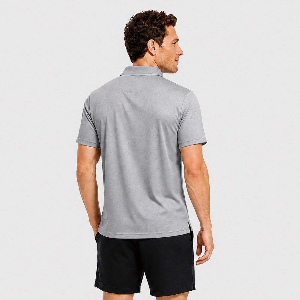 Light Grey MAGCOMSEN Men's Golf Quick Dry Polo Shirt in #Color_Light Grey
