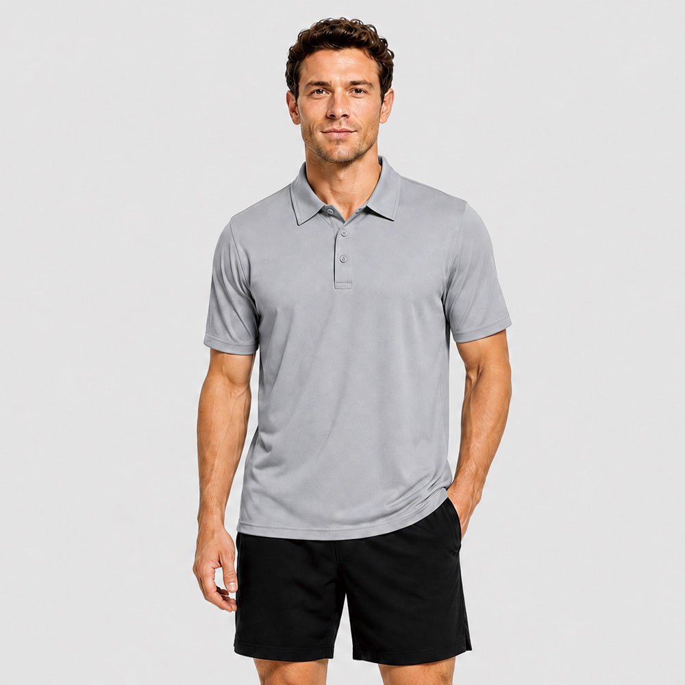 Light Grey MAGCOMSEN Men's Golf Quick Dry Polo Shirt in #Color_Light Grey