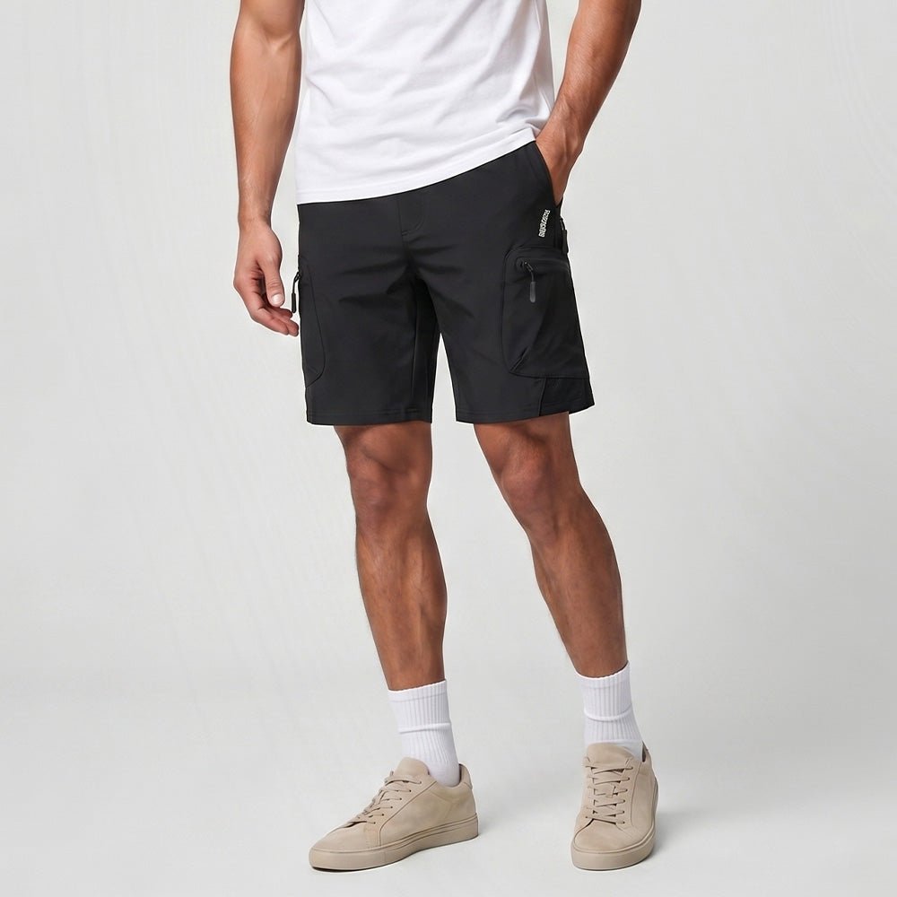 Men's Hiking Cargo Shorts - Water Resistant Quick Dry Golf Shorts Black by MAGCOMSEN