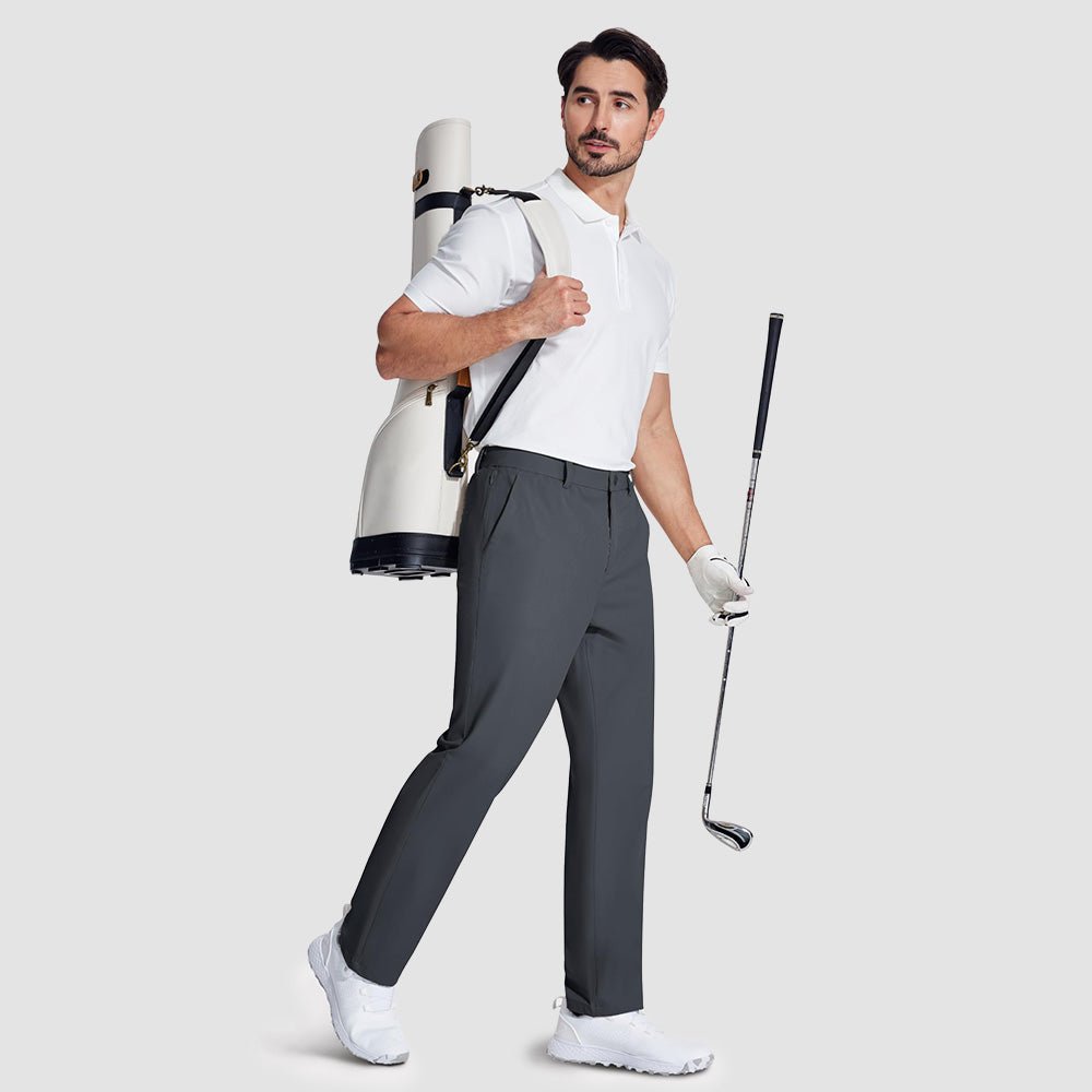 Men's Lightweight Quick-Dry Hiking Pants - Stretch Travel Pants Dark Grey by MAGCOMSEN