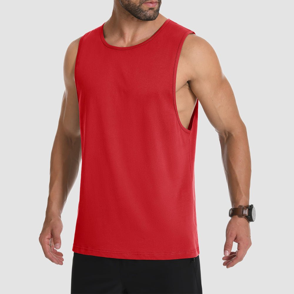 Men's Lightweight Sleeveless Tank Top Tomato Red by MAGCOMSEN