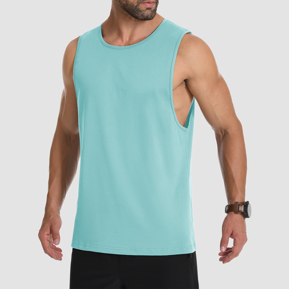 Men's Lightweight Sleeveless Tank Top Light Lake Blue by MAGCOMSEN