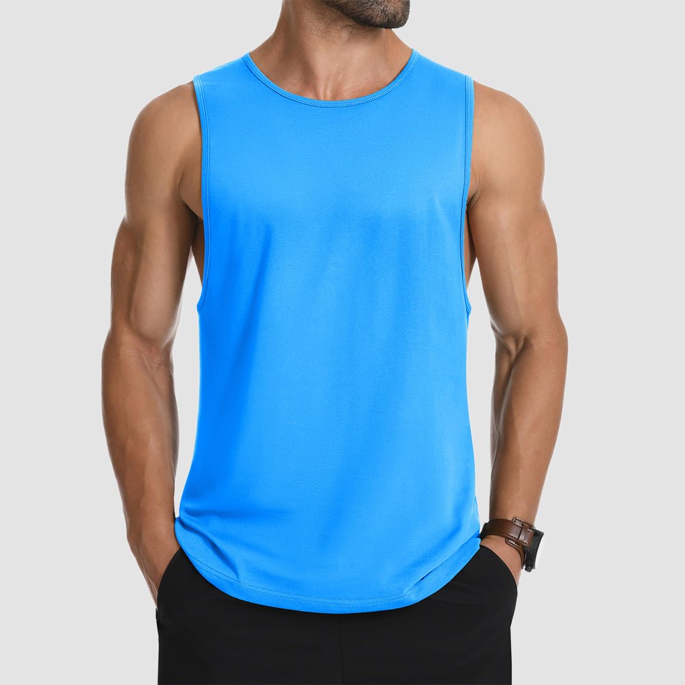 Men's Lightweight Sleeveless Tank Top Azure Blue by MAGCOMSEN