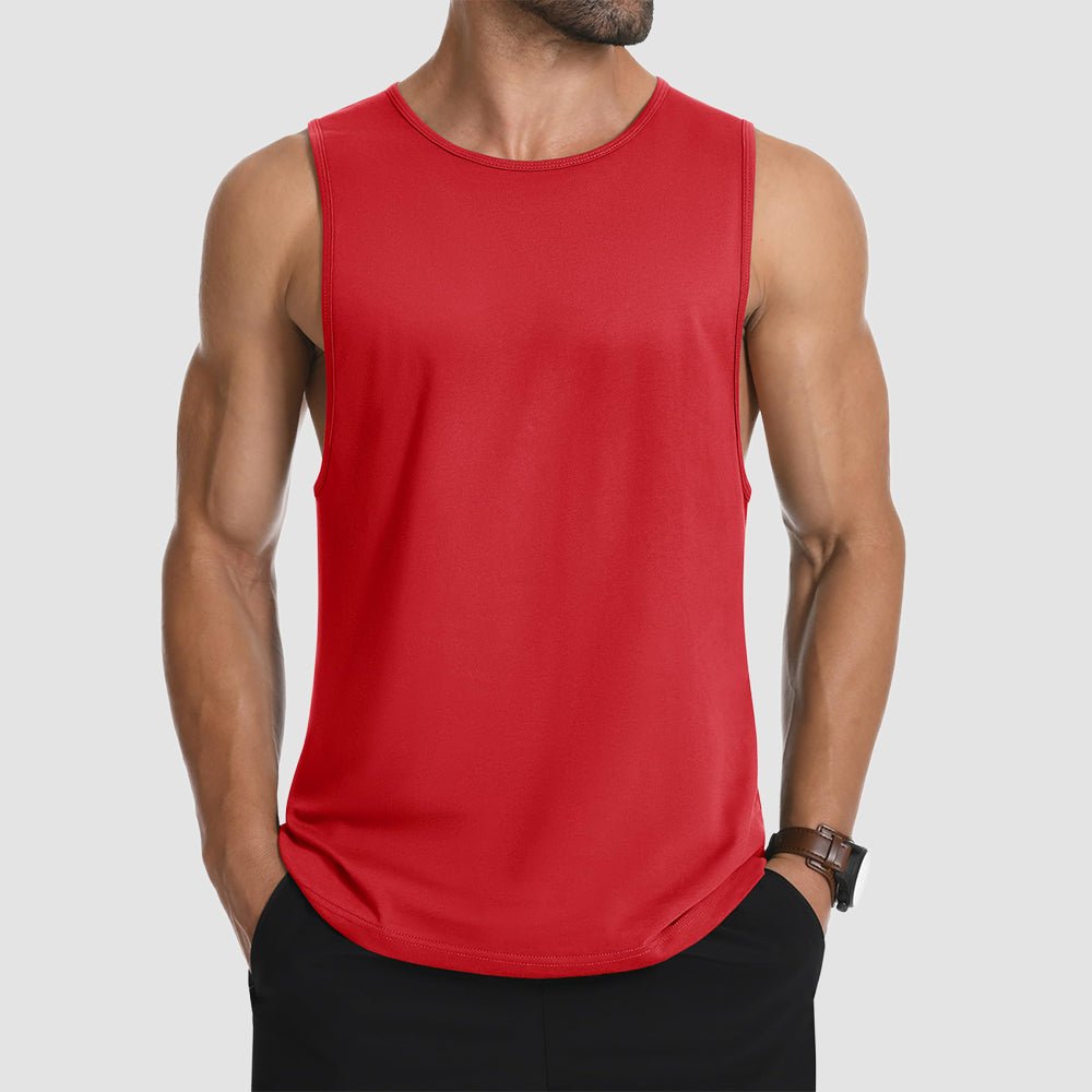 Men's Lightweight Sleeveless Tank Top Tomato Red by MAGCOMSEN