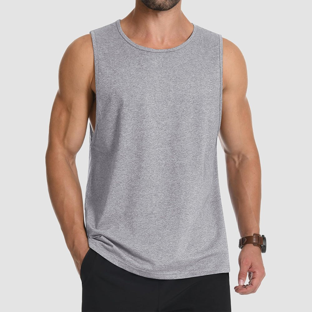 Men's Lightweight Sleeveless Tank Top Light Grey by MAGCOMSEN