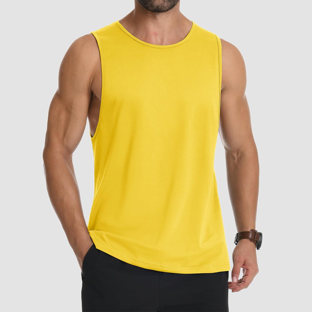 Men's Lightweight Sleeveless Tank Top Yellow by MAGCOMSEN