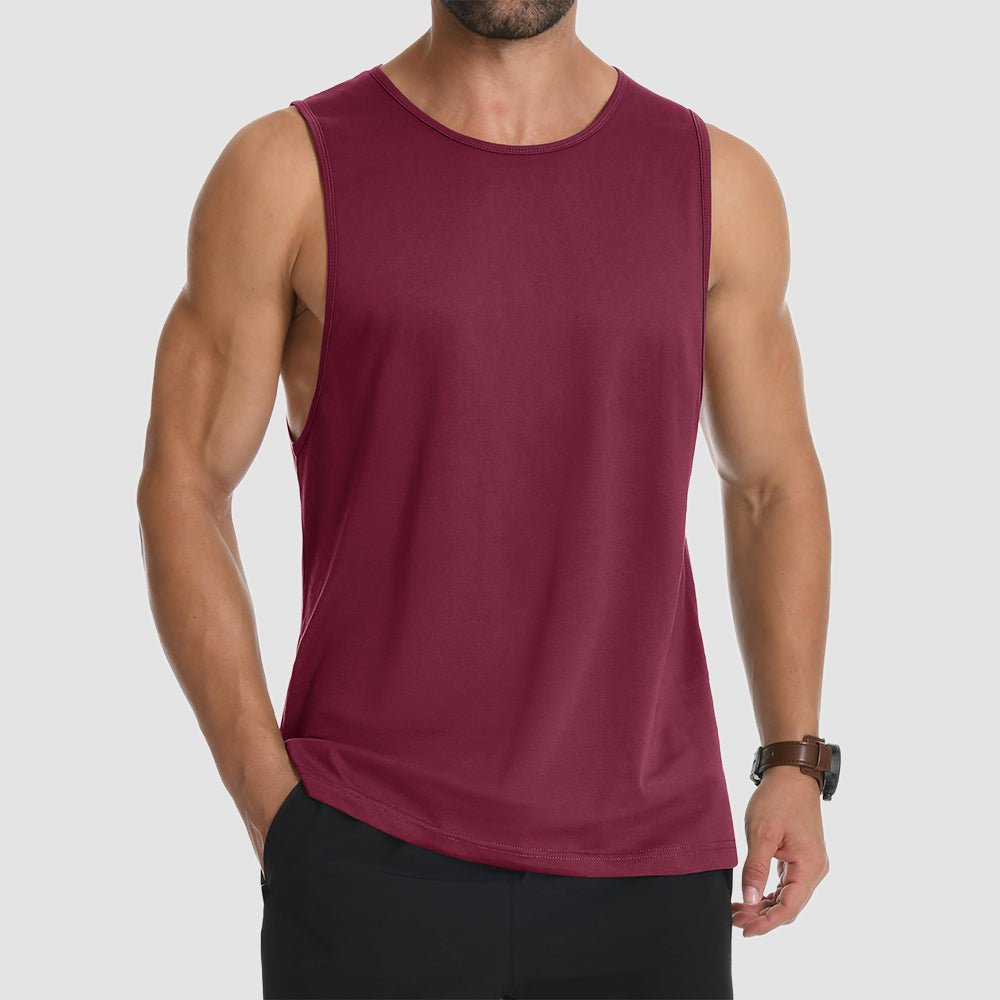 Men's Lightweight Sleeveless Tank Top Waterfall Blue by MAGCOMSEN