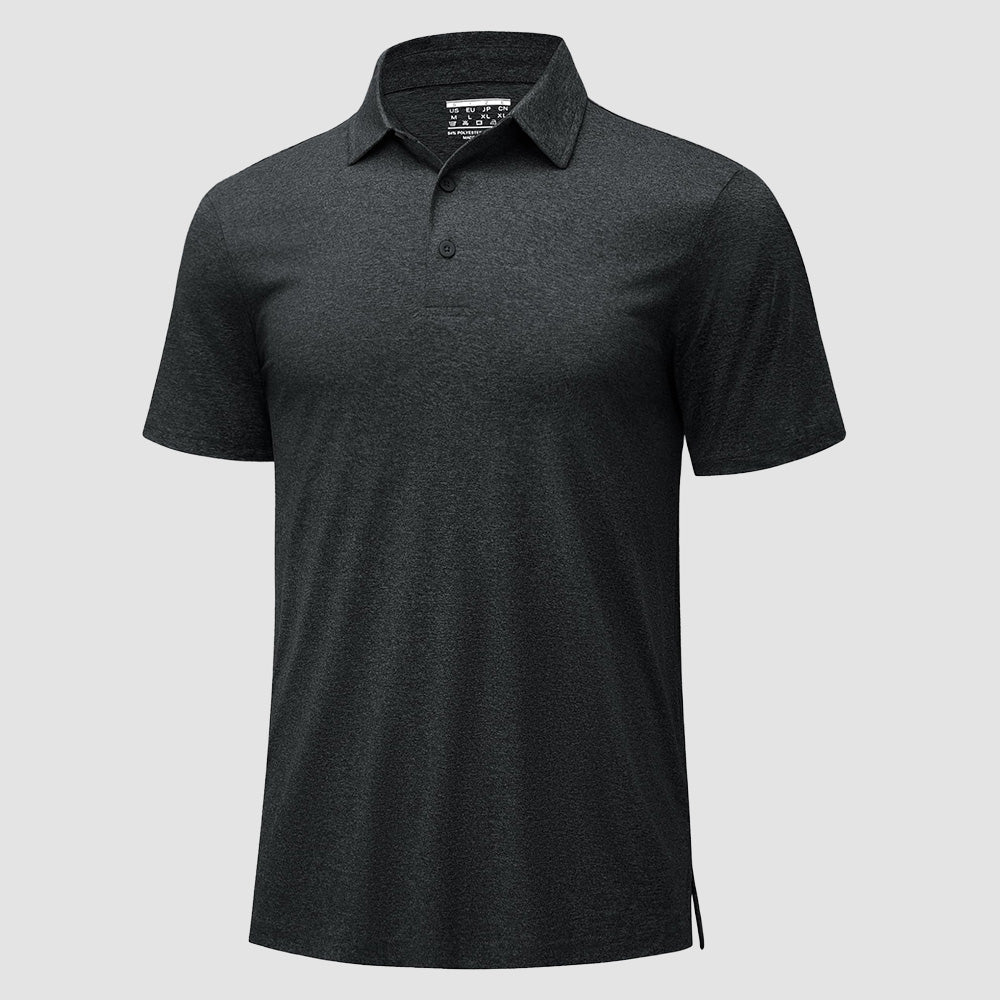 Men's Performance Polo Shirt - Lightweight Outdoor Polo Black by MAGCOMSEN