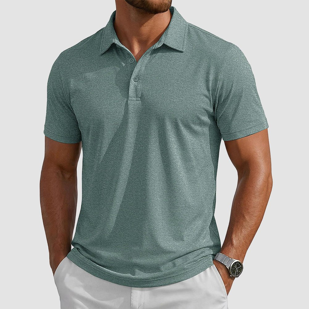 Men's Performance Polo Shirt - Lightweight Outdoor Polo Dark Green by MAGCOMSEN