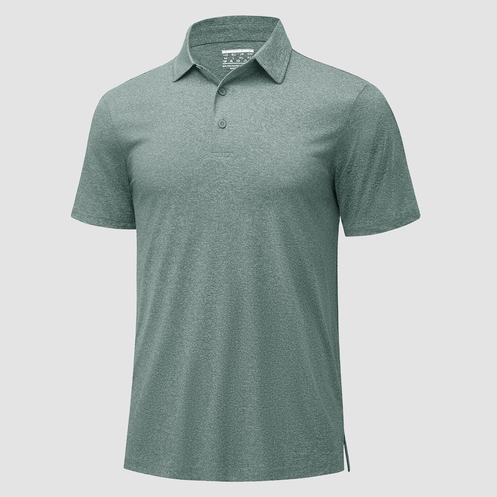 Men's Performance Polo Shirt - Lightweight Outdoor Polo Dark Green by MAGCOMSEN