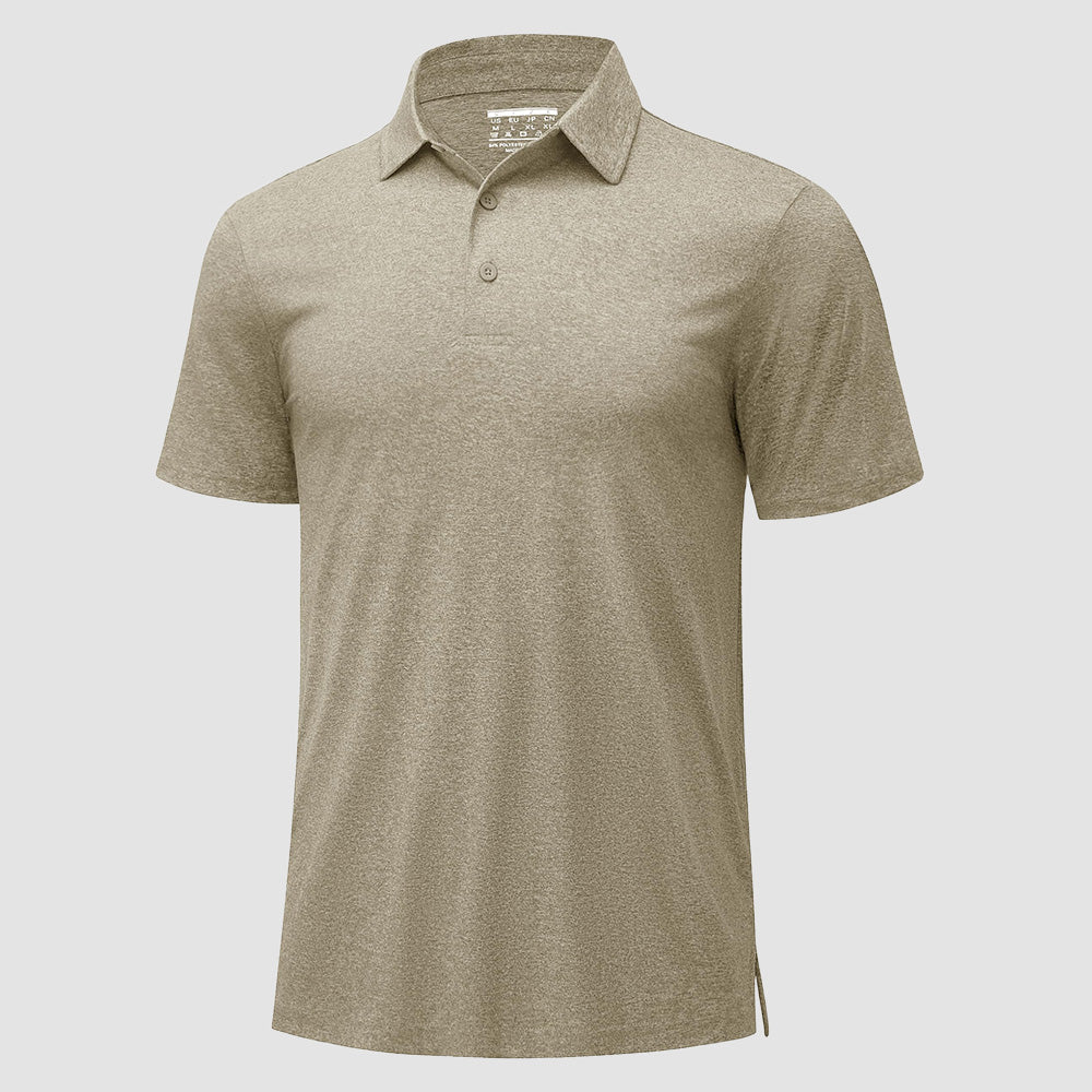 Men's Performance Polo Shirt - Lightweight Outdoor Polo Light Khaki by MAGCOMSEN